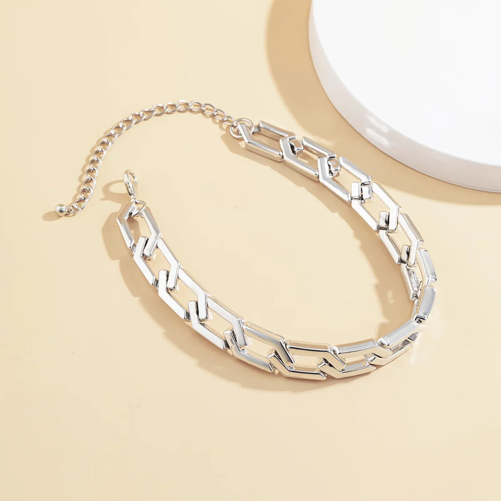 Enkel CCB Kort Halskæde - Retro Kreativ Guld Clavicle Charm