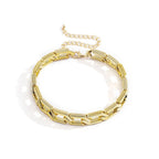 Enkel CCB Kort Halskæde - Retro Kreativ Guld Clavicle Charm