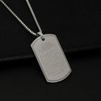 Vintage Allah Ayatul Kursi Halskæde - Islamisk Pendant i Rustfrit Stål