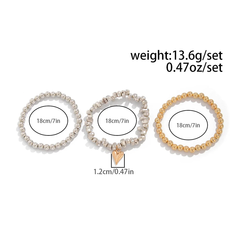 Retro Hjerte Halskæde - Flerlagsperler i Uregelmæssig Stil