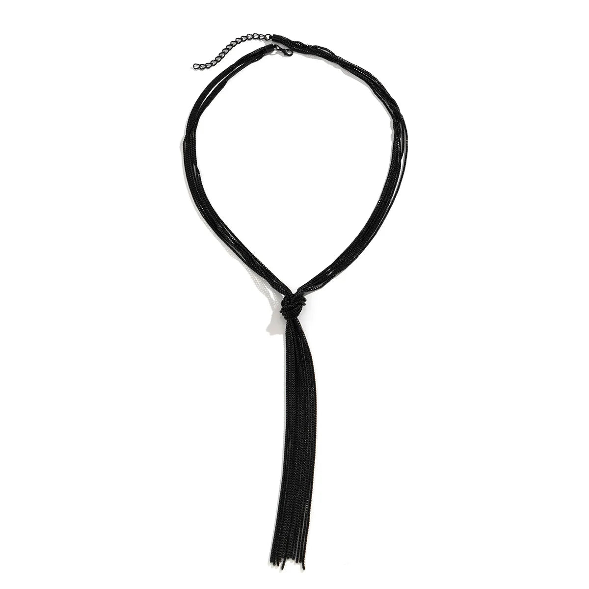 Vintage Guldfarvet Halskæde - Lang Kvast Vedhæng med Kæde