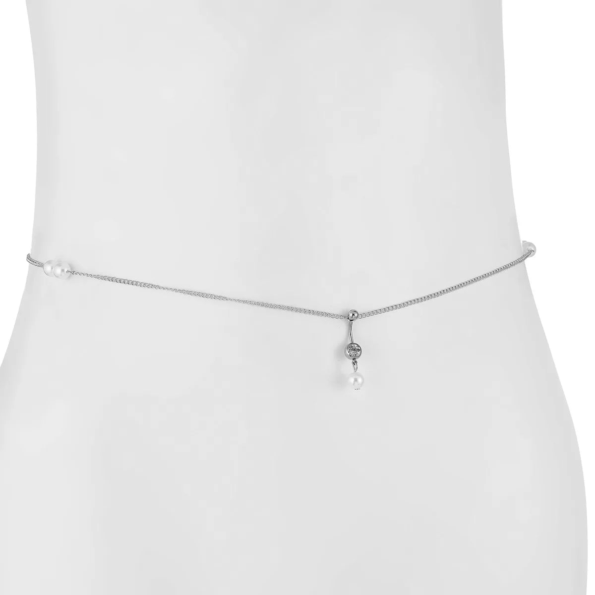 Boho Perle Taljekæde - Retro Navlepiercing Guld Kropskæde