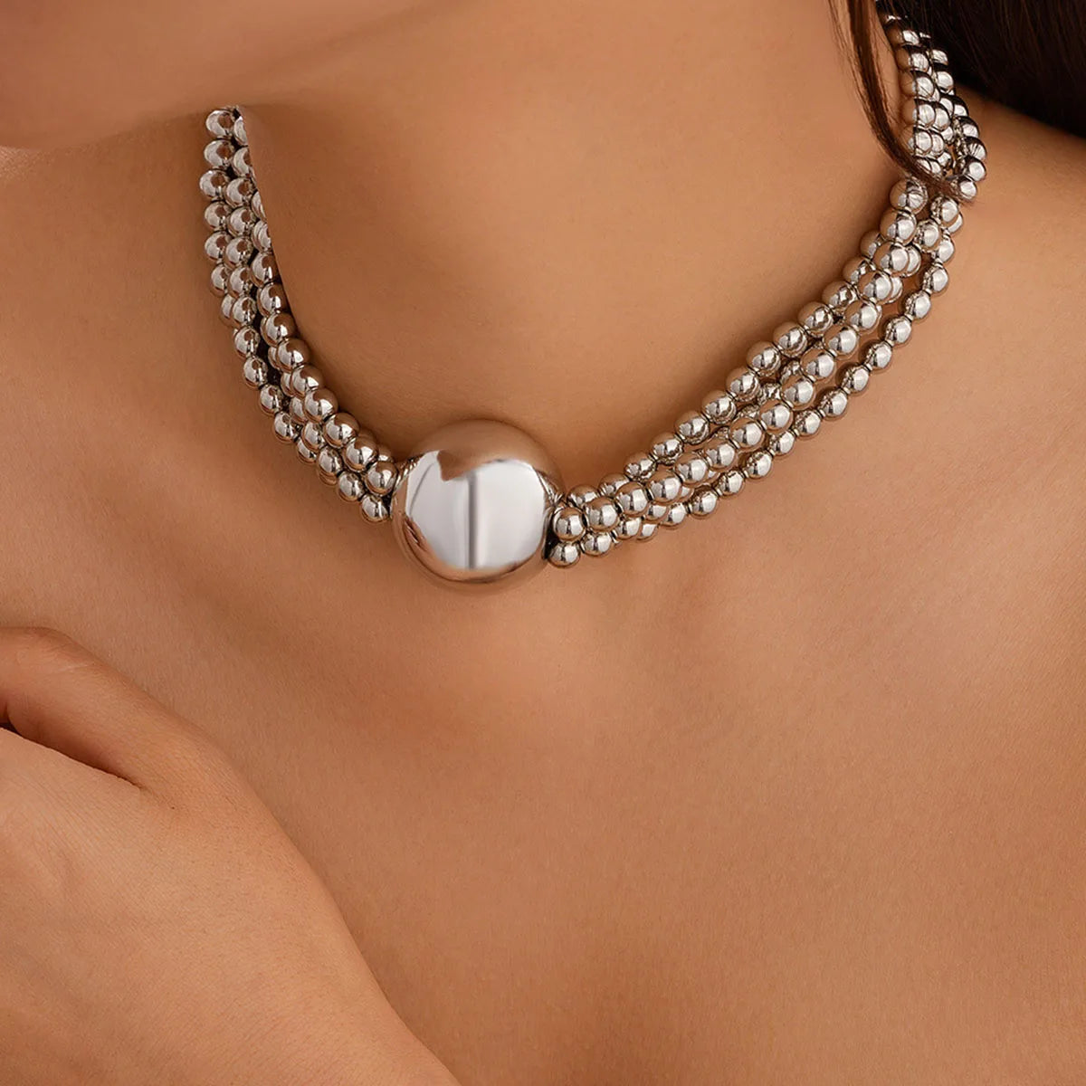 Punk Flerlag Box Chain Halskæde - Hip Hop Guld Clavicle