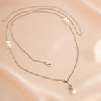 Boho Perle Taljekæde - Retro Navlepiercing Guld Kropskæde