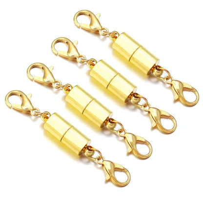 Fire guldfarvede magnetiske smykkelåse til halskæder og armbånd, elegante accessories