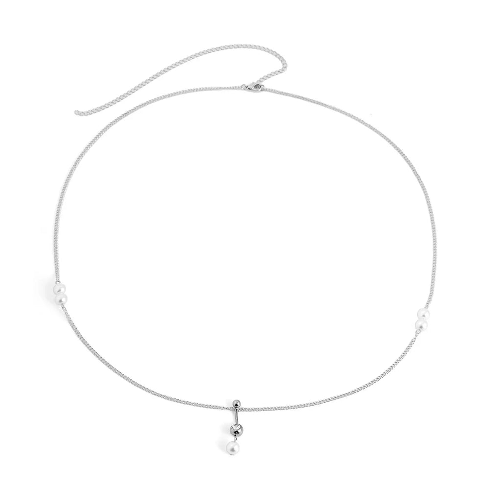 Boho Perle Taljekæde - Retro Navlepiercing Guld Kropskæde