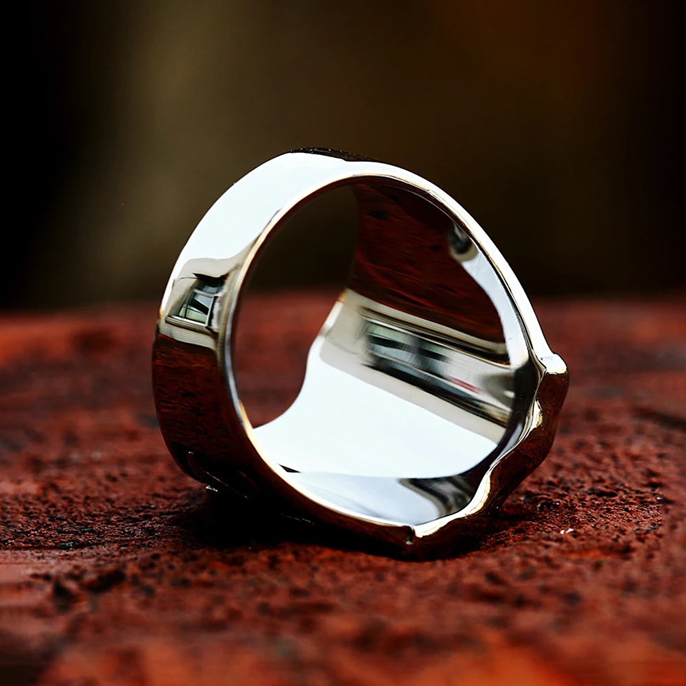 Knights Templar Korsring - Gotisk Punk Ring i Rustfrit Stål til Mænd