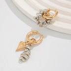 Retro Hjerte Halskæde - Flerlagsperler i Uregelmæssig Stil