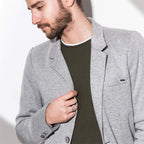 8mm Vielsesring i Rustfrit Stål - Matteret Ring med Facetteret Kant