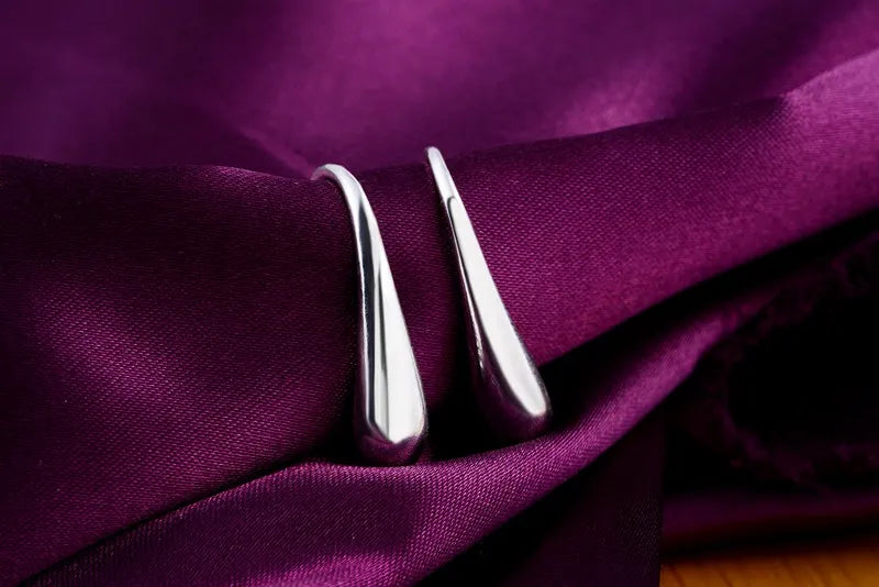 925 Sterling Sølv Creol Øreringe - Vanddråbe Pendant til Kvinder