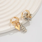 Retro Hjerte Halskæde - Flerlagsperler i Uregelmæssig Stil