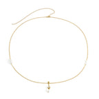 Boho Perle Taljekæde - Retro Navlepiercing Guld Kropskæde