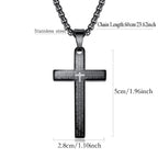 Bibel Jesus Kors Halskæde - Hip Hop Pendant i Rustfrit Stål