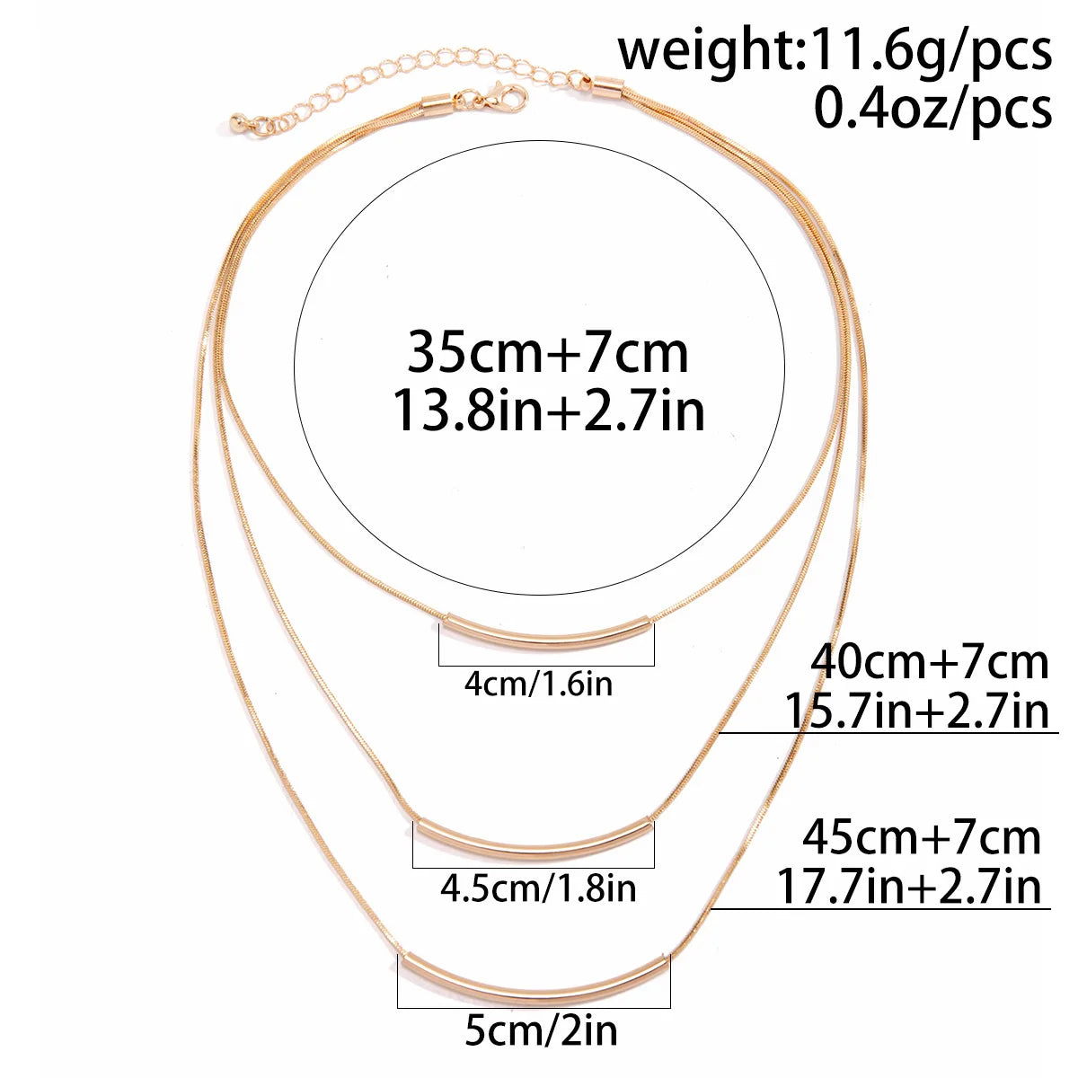 Boho Rund Slangekæde Halskæde - Flerlag Guld Choker